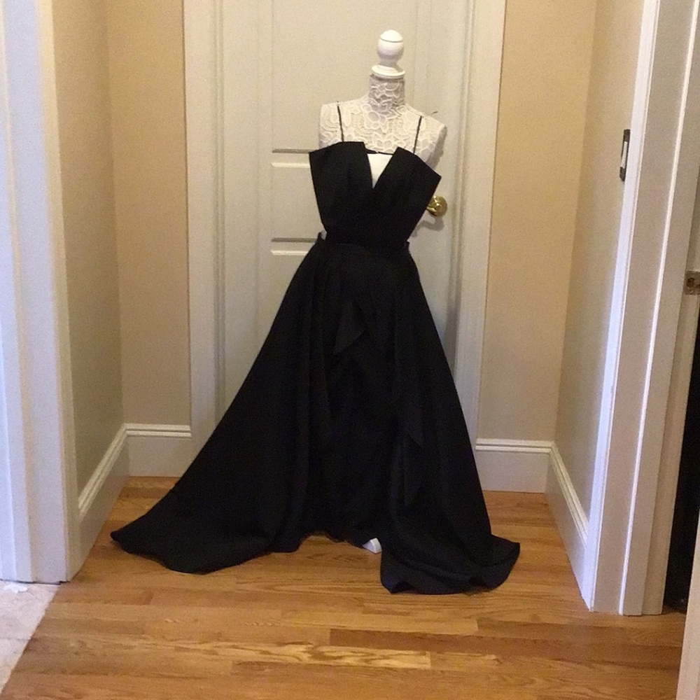 Jay Godfrey strapless pants suit w/ skirt